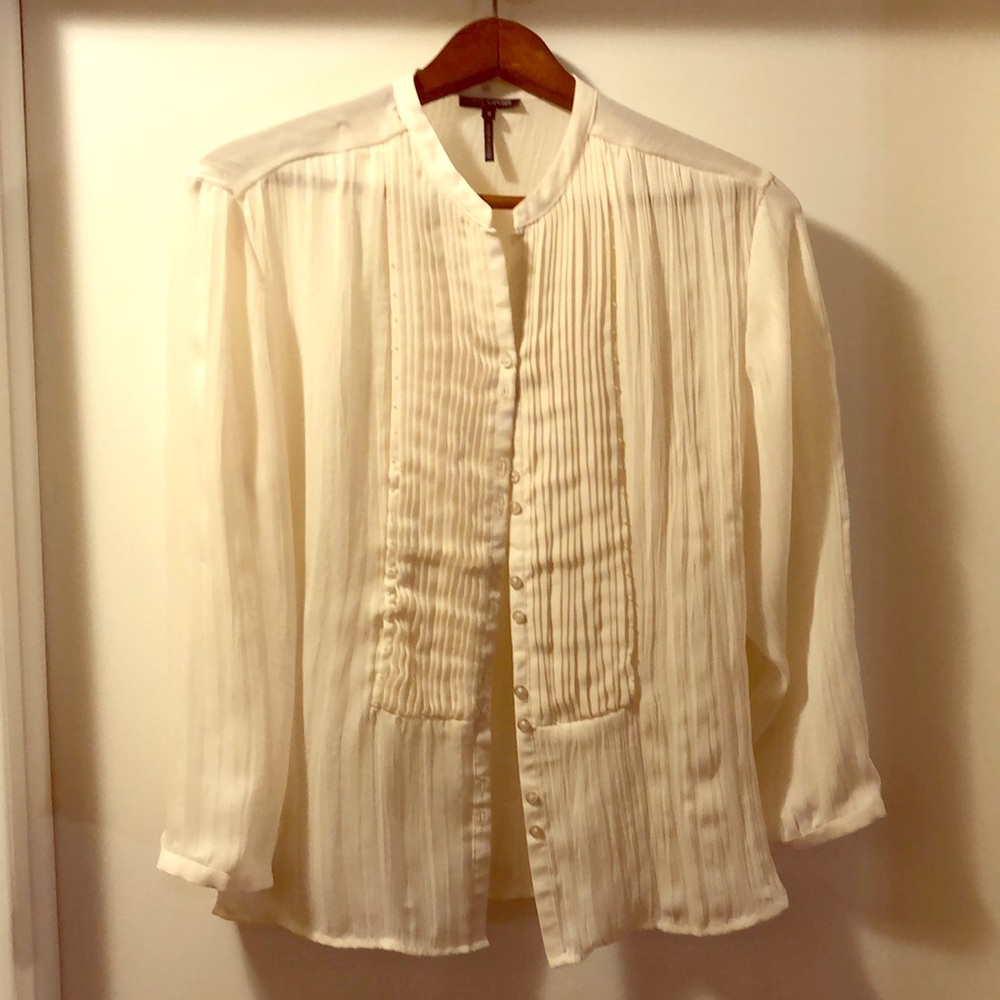 Oleg Cassini cream blouse!